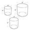 Azar Displays 4", 5", 6" Dia. Deluxe Clear Acrylic Cylinder Bin Set 556333-SET - alternate 3